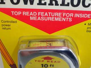 VTG Stanley Tape Measure Powerlock Top Read Rare 10 1/2 Mylar MOC 