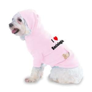  I Love/Heart Sociologists Hooded (Hoody) T Shirt with 
