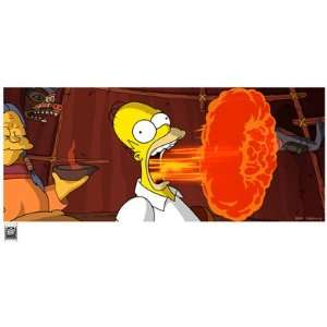  The Simpsons Movie Paper Giclee   Flaming Homer