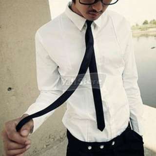 Black new 1.5 inch Skinny Slim Tie Narrow Necktie  