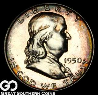 1950 Franklin Half Dollar PROOF SOLID GEM PF++ ** WONDERFUL PROOF