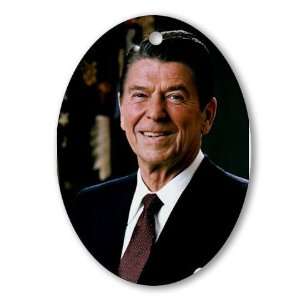  Reagan Portrait Conservative Oval Ornament by  