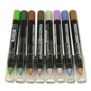 LA Colors Jumbo Eye Shadow Eye Liner Pencil 24 Colors with Free 2 in 1 