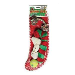 Holiday Deluxe Filled Stocking Dog Toys 4 Piece  Sports 
