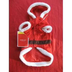 Red Velour Dog Santa Christmas Outfit   Small  Kitchen 
