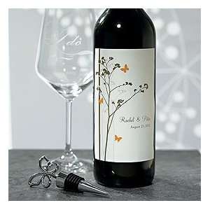  Romantic Butterfly Wine Label   Spring Theme   Pkg of 24 