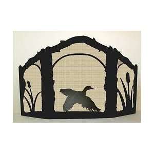    Duck in Flight Fireplace Screen   Arched Top