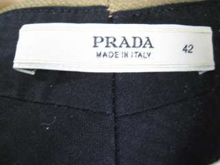 AUTH PRADA Brown Wool Pants Slacks Trousers Sz 42  
