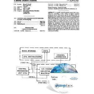   Patent CD for CONTROL UNIT FOR INPUT/OUTPUT DEVICES 