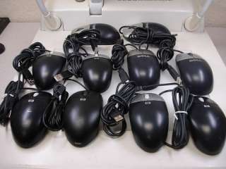 10) Dell/HP Assorted USB Wired Optical Wheel Mouse Lot 2  