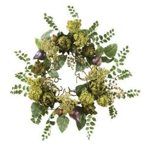 Exclusive By Nearly Natural 20 Inch Artichoke Floral Wreath  