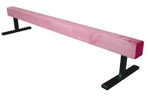 Pink 8ft 12 Inch High Suede Gymnastics Balance Beam  