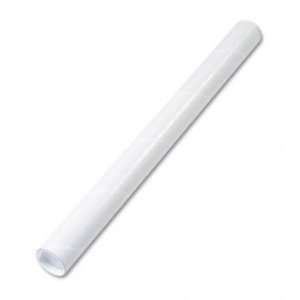  Fiberboard Mailing Tube, Recessed End Plugs, 24 x 2, White 