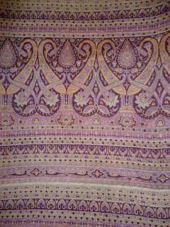Pure silk Antique Vintage Sari Fabric 4y Wine Off White #0000G  