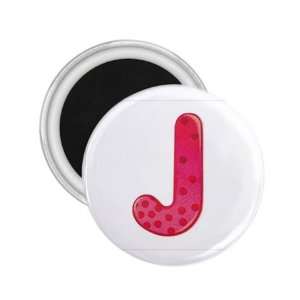  Word Character J Alphabets Magnets Mylar Protecting Cover Buttons 