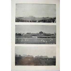  1895 Cricket Ground Oval Lords Warwickshire Alcock