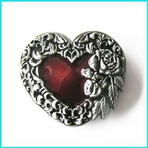  New Fashion Red Heart Rose Shape Belt Buckle T 086 
