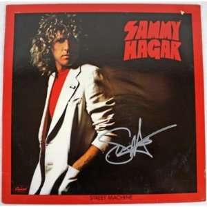  SAMMY HAGAR SIGNED STREET MACHINE ALBUM COVER JSA 