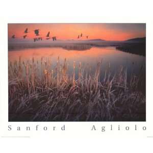  Geese Over Marsh Sanford Agliolo   Photography Poster   16 