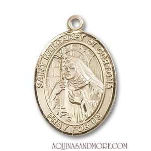 St. Margaret of Cortona Medium 14kt Gold Medal