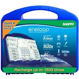 Sanyo SEC N16SETEVP NEW eneloop 1500 Super Power Pack with 