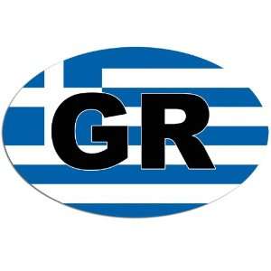  Oval GR Greece (Greek) Flag Sticker 
