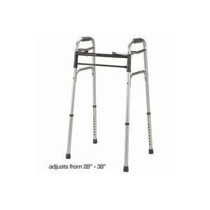 Drive Universal Deluxe Two Button Release Folding Walker, Adjustable 