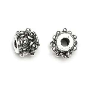  Precious Accents Silver Plated Metal Beads & Findings 6mm Drum Bead 