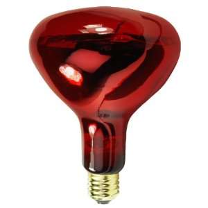  250 Watt   R40 Light Bulb   Ruby Red   Infrared Heat Lamp 