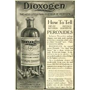  1907 Ad Oakland Chemicals Deoxogen Hydrogen Peroxide 