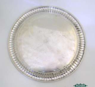 Continental 800 Silver Round Serving Tray Ca 1940  