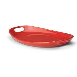 Rachael Ray 9.75x15.75 in. Oval Serveware Platter, Red 