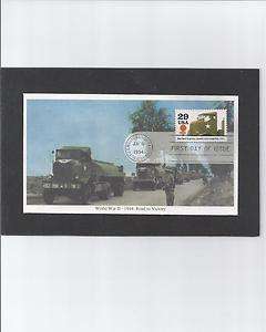 WWII WORLD WAR II 2 RED BALL EXPRESS 1994 FIRST DAY COVER FDC  