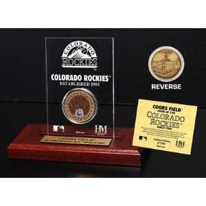 Coors Field Infield Dirt Coin Etched Acrylic