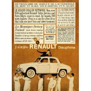  1960 Ad Renault Dauphine Automobile Mechanics Pricing 