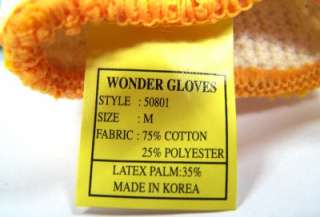 Dozen Pairs WONDER GLOVES Cotton/Poly/Latex Coated Work Gloves 