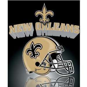 New Orleans Saints Light Weight Fleece NFL Blanket (Grid Iron) (50x60 