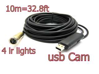 10m Waterproof USB Inspection Camera Endoscope Pipe Cam  