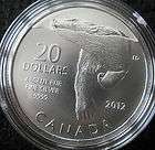 2012 NEW Canadian TWENTY DOLLAR .9999 SILVER COIN *POLAR BEAR* SOLD 