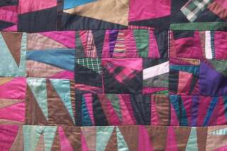 Spectacular African American satin quilt from Baltimore  