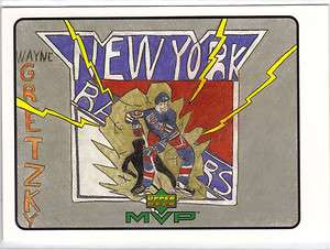 WAYNE GRETZKY 1999 00 UPPER DECK MVP DRAW YOUR OWN CARD #11 NEW YORK 