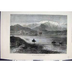   1879 Afghan War Scene Disaster Hussars Cattle Sketch