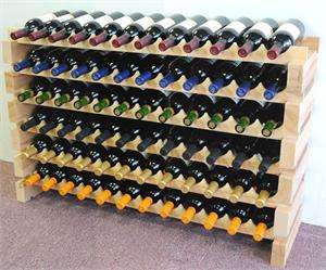 48, 72, 96, 120, 144 Bottle Modular Wine Rack Stackable   Solid 