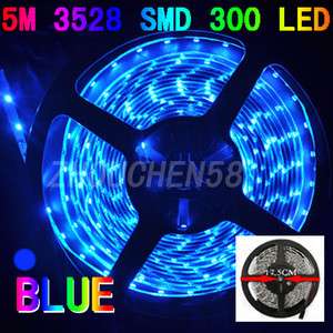   Blue 3528 SMD Flexible Strip Lights 300 leds 12V 100CM 10M DIY  