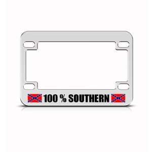 Confederate Rebel 100% Southern Metal Bike Motorcycle license plate 