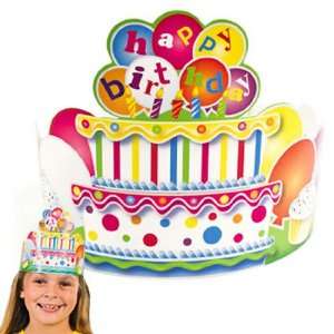  Cardboard Birthday Cake Crowns (1 dz) Toys & Games