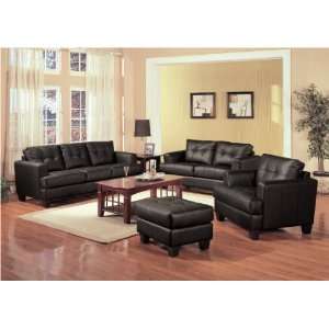  Samuel Black Leather Living Room Set  501681   Coaster 