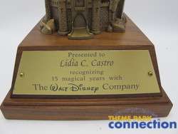   Cast Member 15 Year Service Award Cinderella Castle NEW Statue  
