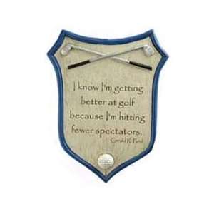  Holiday Golf Tree Ornaments   Plaque with Quote