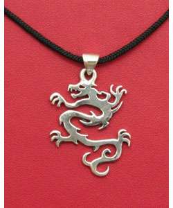 Thai Silver Dragon Pendant with Necklace (China)  